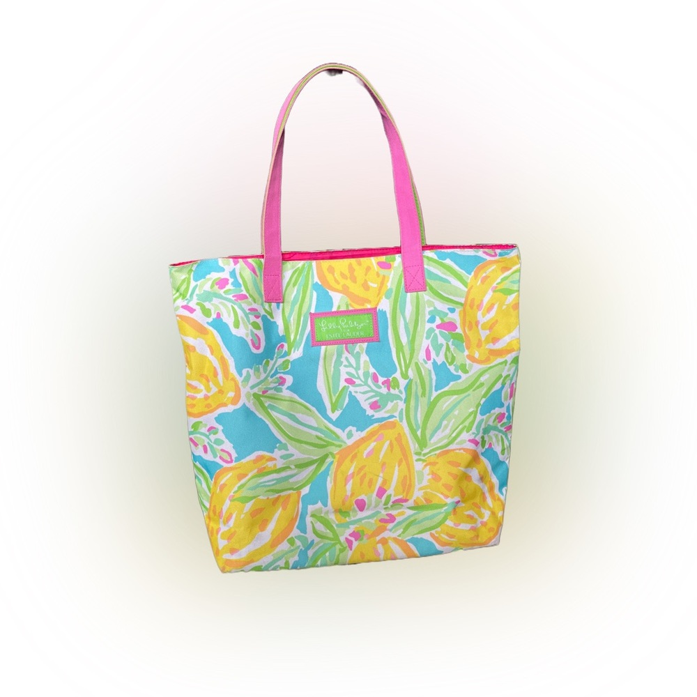 Estee Lauder Lilly Pulitzer Print Large Canvas Beach / Tote Bag Multi-color